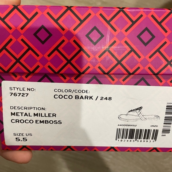 Tory Burch metal miller sandals coco bark dark brown - Picture 2 of 6